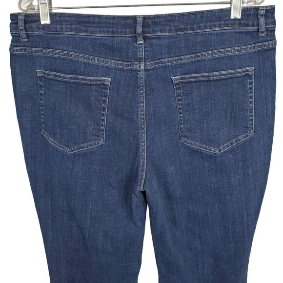 LOGO Lori Goldstein Size 16 Jeans 5 Pocket Skinny Stretch Denim Ankle Zipppers - Picture 5 of 9